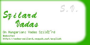 szilard vadas business card